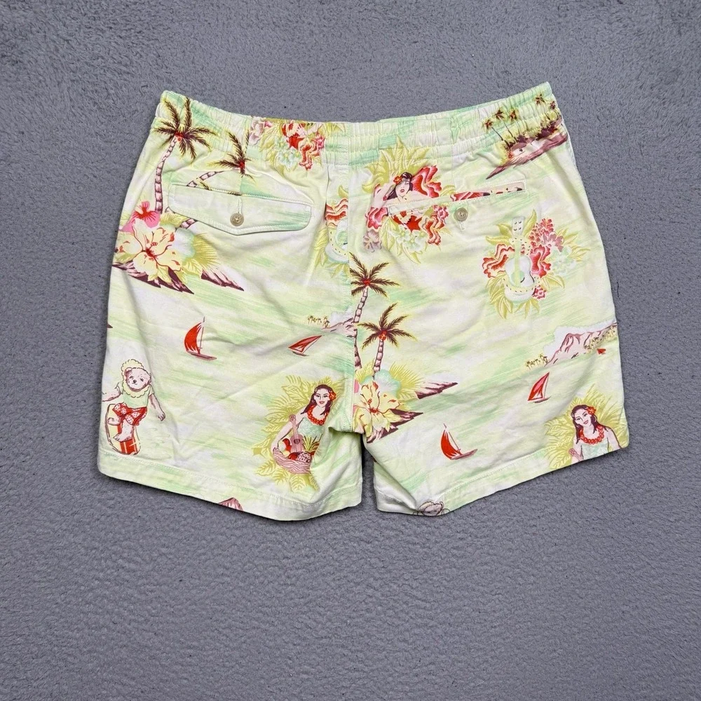 Polo‎ Ralph Lauren Hawaiian Tropical Hula Girl Surf Bear Shorts